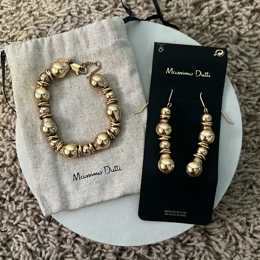 Massimo Dutti Earring/Bracelet Set NWT